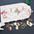 Nine-Style Santa Snowman Reindeer and Tree Holiday Keychain Collection view 4