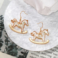 Gold Resin Dried Flower Drop Earrings Mixed Shapes 9 Styles view 4