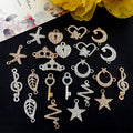 Yellow Crown and Starfish Metal Charms for Jewelry and Craft Projects view 3