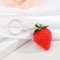 Realistic Faux Fruit and Vegetable Split Ring Keychains in Five Designs view 1