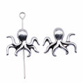Antique Silver Dimensional Octopus Small Hole Metal Bead view 3