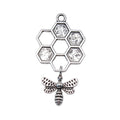 Honeycomb And Bee Frame Pendants in Detailed Metal Finishes for Jewelry Making view 5
