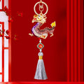 Mixed Auspicious Dragon Keychains in Eighteen Tassel and Plain Designs view 10