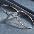 Silver Tone Diamond-Cut Large Hoop Earrings About 39mm view 3