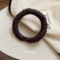 Satin Elastic Hair Ties Bead Connector Six Neutral Colors view 2