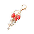 Crystal Bow Keychains with Pearl Strands in Four Colors plus Assorted view 5