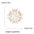 Pearl Cluster Starburst Brooch in Gold and Silver Tones view 5