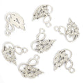 Rhinestone Swan Charms in Gold and Silver Tones, Five Colors view 7