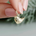 Gold Tone Small Bird Pendant Necklace Cable Chain Clavicle view 3