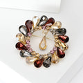Round Teardrop Crystal Brooch in Four Colors for Jackets, Coats, and Scarves view 4