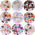 Round Mixed Print Resin Cabochons in Ten Assorted Sets view 1