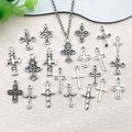 Antique Silver Cross Metal Charms with 21 Listed Options view 4