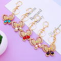 Crystal Butterfly Keychains with Fortune Cords and Loose Braided Loops view 11