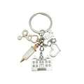 Antique Silver Medical Nurse and Hospital Metal Keychain view 5