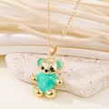 Gold Tone Enamel Koala Bear Pendant Necklaces in Seven Colors view 8