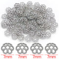 Six Pattern Metal Bead Caps in Three Finishes Jewelry Findings view 8