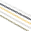 Unwelded Oval Link Jewelry Chain in Four Metal Finishes view 5