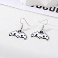Silver Tone Halloween Enamel Hook Earrings in Twelve Novelty Designs view 11