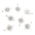 Crystal-Accented Gold Silver Sunflower Alloy Charms in 2 Styles view 4