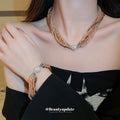 Multi-Strand Crystal Bead Necklace Bracelet Assorted Styles view 3