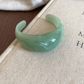Wide Marbled Resin Open Cuff Bangle Bracelet 10 Colors view 6