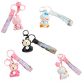Cartoon Animal Resin Figure Keychain With Bell And Clear Wrist Strap view 5