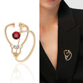 Heart Stethoscope Brooch Decorative Lapel Pin For Jackets And Scarves view 2