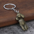 Alloy Poodle Dog Keychain Gift Bag Charm Accessory