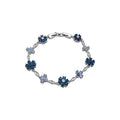 CZ Flower Bracelets Silver Gold Multicolor Five Styles view 5