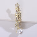 Crystal Wheat Brooch With Decorative Crystal And Enamel Details view 6
