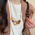 Bohemian Wood And Woven Pendant Cord Necklaces Pendant Jewelry view 3