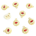 Rhinestone Sun Eye Charms in Gold and Silver Tones, Nine Colors view 6