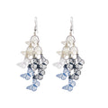 Pink And Blue Butterfly Star Drop Hook Earrings Jewelry Pair view 5