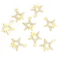Slim Crystal Star Charms in Gold Tone and Silver Tone view 6