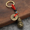 Antique Gold Tone Chinese Coin Keychains, 12 Charm Styles view 4