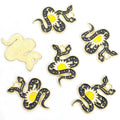 Black Enamel Skull and Snake Charms in Six Coiled Designs view 7
