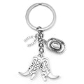Antique Silver Cowboy Hat Boot and Horseshoe Keychain view 5