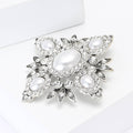Baroque Style Pearl And Crystal Diamond Brooch In Three Tones view 3