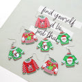 Acrylic Glitter Christmas Sweater Dangle Earrings 4 Styles view 1
