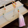 White Pink Tassel