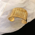 Five Mixed Braided Cutout And Fine Ribbed Wide Cuff Bracelets view 6
