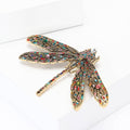 Oversized Filigree Dragonfly Brooch in Four Crystal Colorways view 3