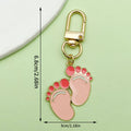 Baby Shower Charm Keychains Featuring Pink Bottle Clasp Across 14 Pictured Variations view 10