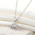 Dinosaur and Leopard Pendant Necklaces in Four Metal Finishes view 6