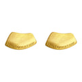 Brushed Irregular Plate Stud Earrings Gold and Silver Tone view 5