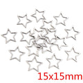 Open Star Stainless Steel Charms in Gold and Steel Tones view 12