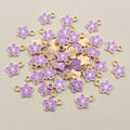 Enamel Flower Metal Charms in Ten Soft Color Options view 6