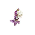 Fabric Purple White Floral Duckbill Hair Clip Bouquet view 5