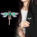 Dragonfly Crystal Two Designs Metal Brooch Pin for Jackets and Lapels view 3