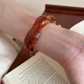 Wavy Marbled Open Resin Cuff Bracelet In Fifteen Colors view 7